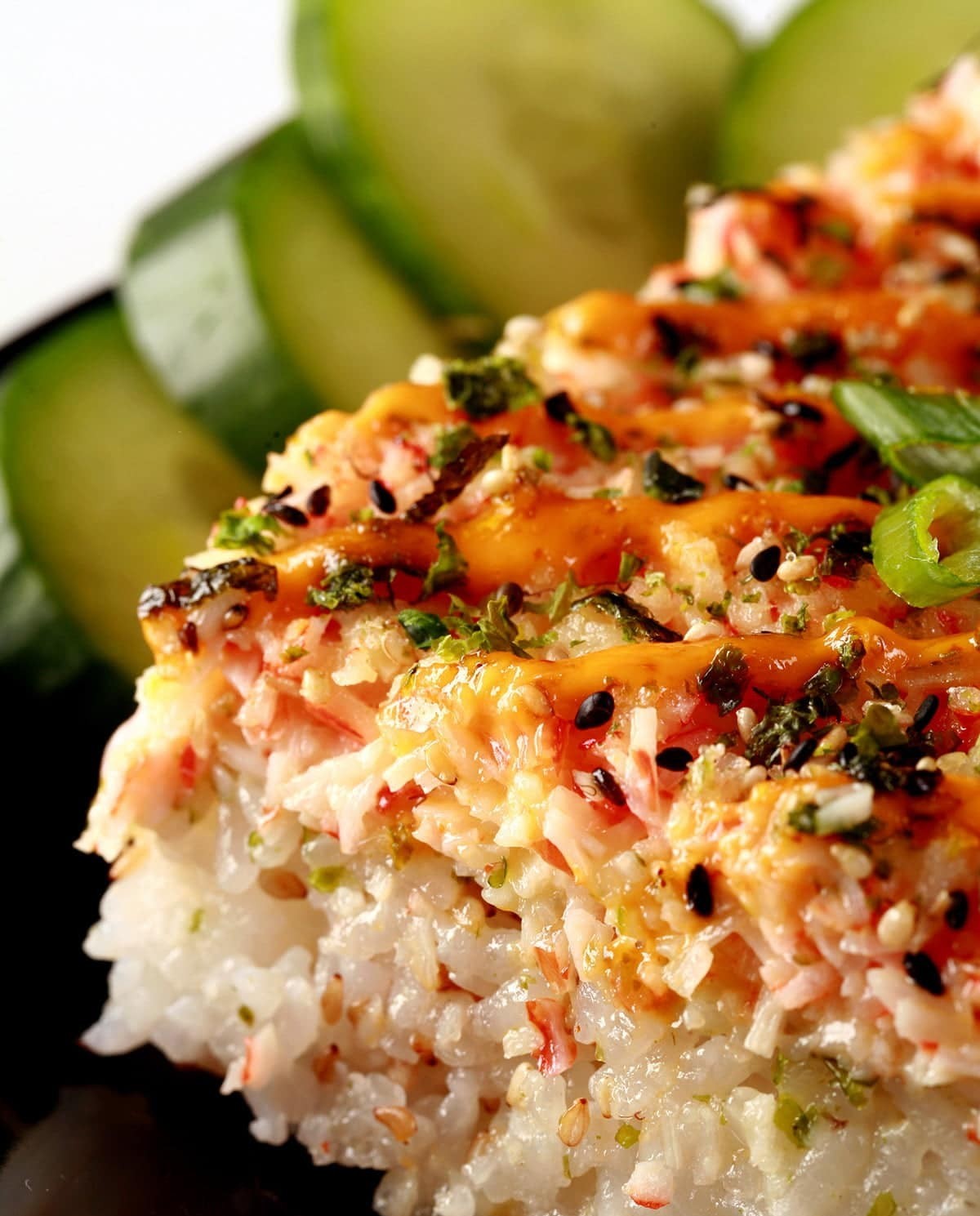 Spicy Tuna Bake with Pickled Cucumber